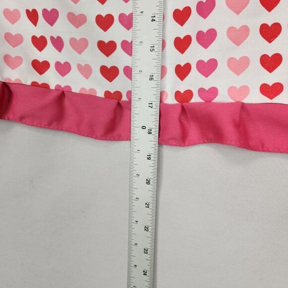 Pink Hearts and Ruffles Half Apron Pockets Cooking Kitchen Valentines Baking - Picture 5 of 5